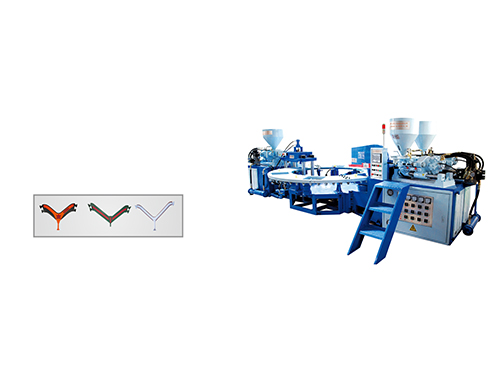 ماكينة حقن الاجزاء العلوية للاحذية بثلاثة الوان  ZZ506B PVC